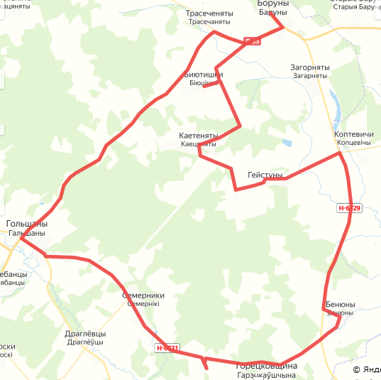 Route SHLYAKHETSKY